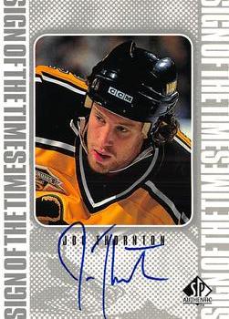 1998-99 SP Authentic - Sign of the Times #JT Joe Thornton Front