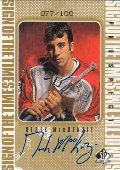 1998-99 SP Authentic - Sign of the Times Gold #DMA Derek Mackenzie Front