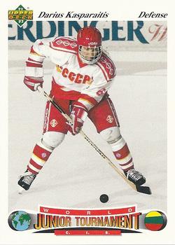 1991-92 Upper Deck Czech World Juniors #11 Darius Kasparaitis Front