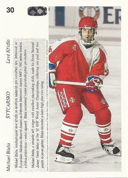 1991-92 Upper Deck Czech World Juniors #30 Michael Blaha Back