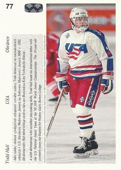 1991-92 Upper Deck Czech World Juniors #77 Todd Hall Back