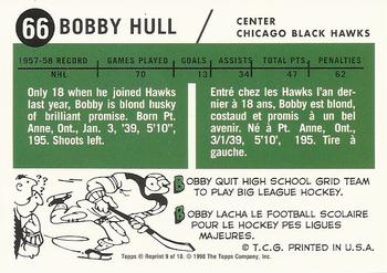 1998-99 Topps - Blast From The Past #9 Bobby Hull Back