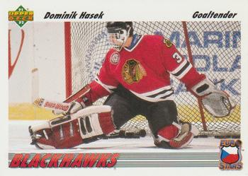 1991-92 Upper Deck - Euro-Stars #E14 Dominik Hasek Front
