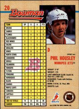 1992-93 Bowman #20 Phil Housley Back