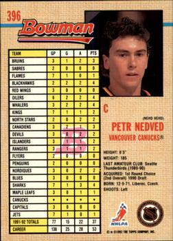 1992-93 Bowman #396 Petr Nedved Back