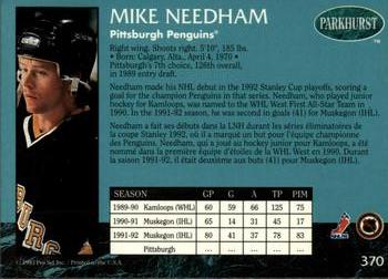 1992-93 Parkhurst #370 Mike Needham Back