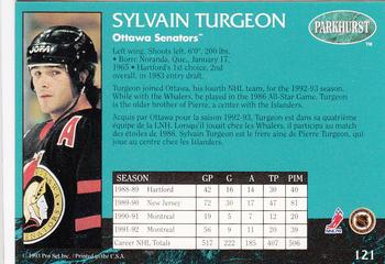 1992-93 Parkhurst #121 Sylvain Turgeon Back