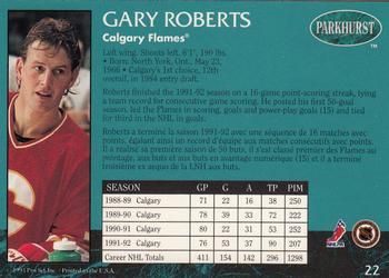 1992-93 Parkhurst #22 Gary Roberts Back