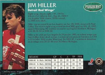 1992-93 Parkhurst #281 Jim Hiller Back