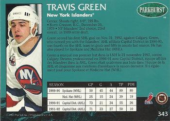 1992-93 Parkhurst #343 Travis Green Back