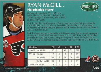 1992-93 Parkhurst #366 Ryan McGill Back