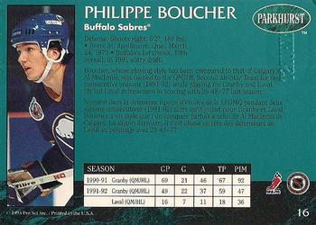 1992-93 Parkhurst - Emerald Ice #16 Philippe Boucher Back