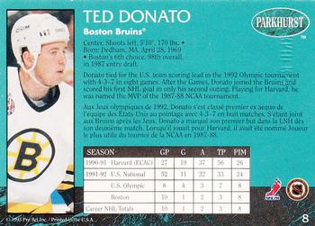 1992-93 Parkhurst - Emerald Ice #8 Ted Donato Back