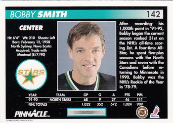 1992-93 Pinnacle #142 Bobby Smith Back