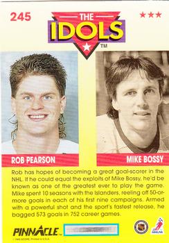 1992-93 Pinnacle #245 Rob Pearson / Mike Bossy Back