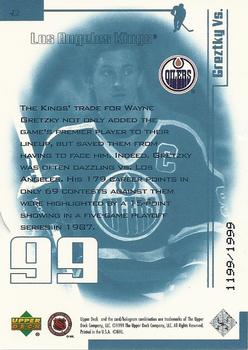 1999 Upper Deck Wayne Gretzky Living Legend - Year of the Great One #42 Wayne Gretzky (vs Los Angeles) Back