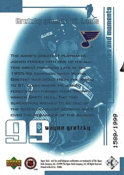 1999 Upper Deck Wayne Gretzky Living Legend - Year of the Great One #91 Wayne Gretzky (Teammate with Hull) Back