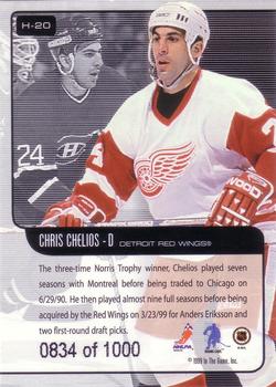 1999-00 Be a Player Memorabilia - Heritage Ruby #H-20 Chris Chelios Back