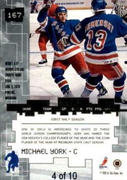 1999-00 Be a Player Millennium Signature Series - Emerald #167 Mike York Back