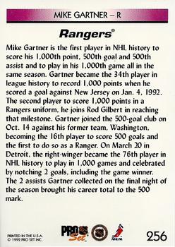 1992-93 Pro Set #256 Mike Gartner Back