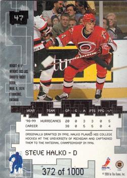 1999-00 Be a Player Millennium Signature Series - Ruby #47 Steve Halko Back