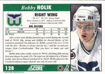 1992-93 Score #128 Bobby Holik Back
