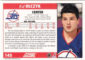 1992-93 Score #145 Ed Olczyk Back