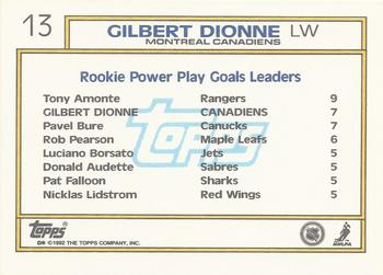 1992-93 Topps #13 Gilbert Dionne Back