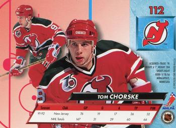 1992-93 Ultra #112 Tom Chorske Back