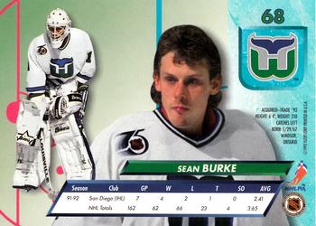 1992-93 Ultra #68 Sean Burke Back