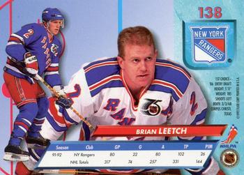 1992-93 Ultra #138 Brian Leetch Back
