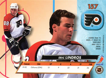 1992-93 Ultra #157 Eric Lindros Back