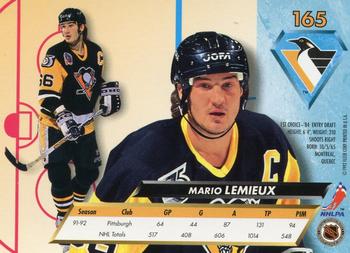 1992-93 Ultra #165 Mario Lemieux Back
