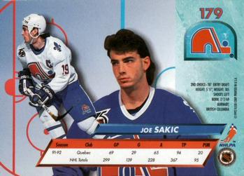 1992-93 Ultra #179 Joe Sakic Back