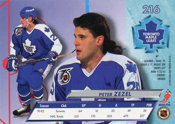 1992-93 Ultra #216 Peter Zezel Back