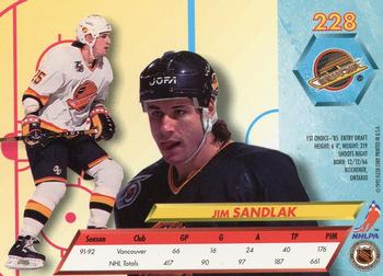 1992-93 Ultra #228 Jim Sandlak Back