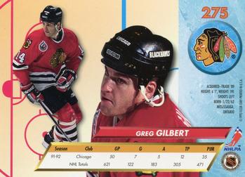 1992-93 Ultra #275 Greg Gilbert Back