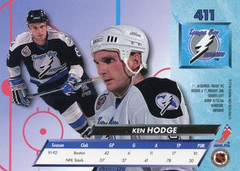 1992-93 Ultra #411 Ken Hodge Back