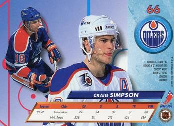 1992-93 Ultra #66 Craig Simpson Back