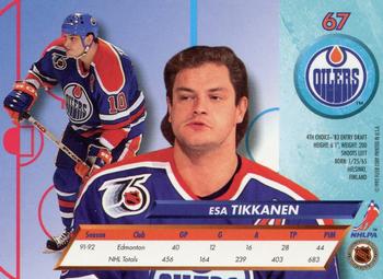 1992-93 Ultra #67 Esa Tikkanen Back