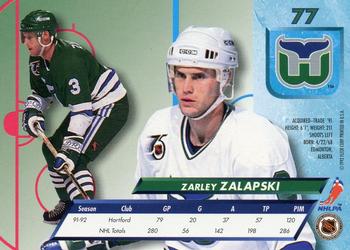 1992-93 Ultra #77 Zarley Zalapski Back