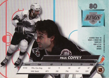 1992-93 Ultra #80 Paul Coffey Back