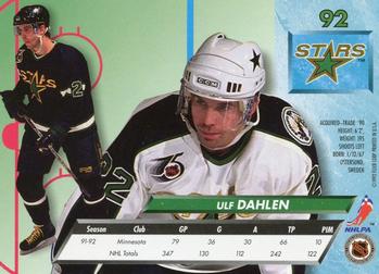 1992-93 Ultra #92 Ulf Dahlen Back