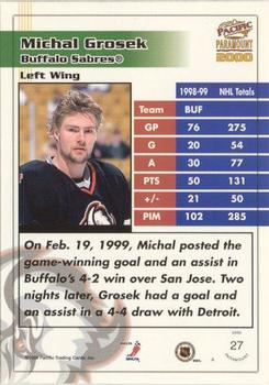 1999-00 Pacific Paramount - Gold #27 Michal Grosek Back