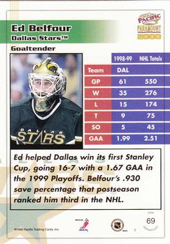 1999-00 Pacific Paramount - Gold #69 Ed Belfour Back
