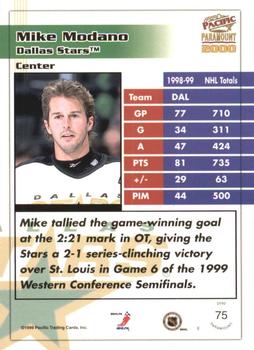 1999-00 Pacific Paramount - Gold #75 Mike Modano Back