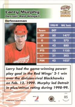 1999-00 Pacific Paramount - Gold #85 Larry Murphy Back