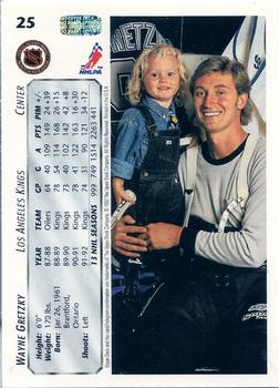 1992-93 Upper Deck #25 Wayne Gretzky Back