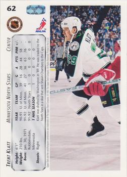 1992-93 Upper Deck #62 Trent Klatt Back