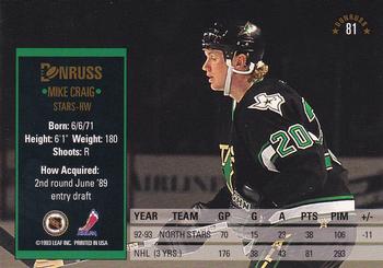 1993-94 Donruss #81 Mike Craig Back